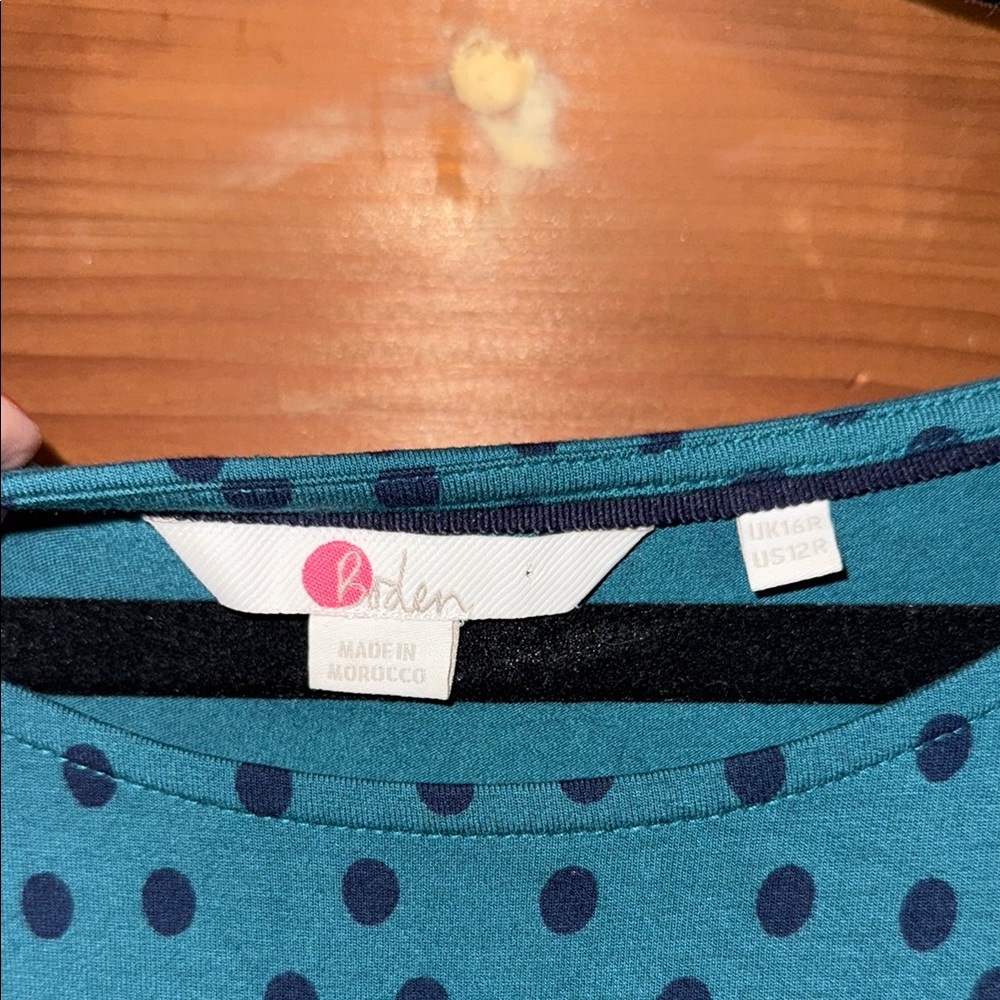 Boden green Long Sleeve Crew Neck Dress - Picture 2 of 5